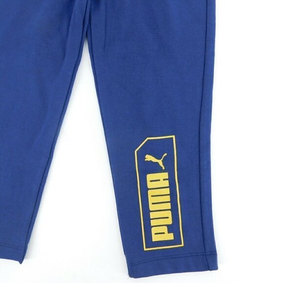 Puma Sweatpants Kids Size 4 Navy Blue New Boys Girls - Picture 2 of 5